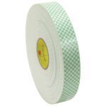 1 x 36 yds. 3M™ 4016 Double Sided Foam Tape features a unique green checkered pattern on the adhesive side and is sold in packs of 9 per case.