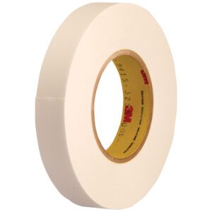 The 1 x 72 yds. (2 Pack) 3M™ 9415PC Removable Double Sided Film Tape, featuring a beige exterior and yellow core labeled 3M, delivers versatility and reliability for various projects.