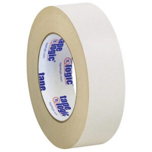 A 3-pack of 1 1/2 x 36 yds. Tape Logic® Double Sided Masking Tape is displayed upright against a white background, displaying the brands blue and red logo on the inner label.
