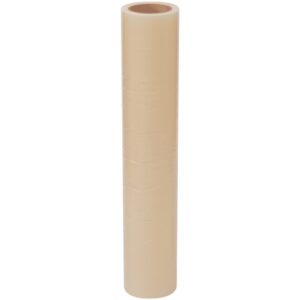A single tall roll of MH-USA 24 x 200 Carpet Protection Tape (1 Roll/Case) stands upright against a white background, its beige plastic wrap subtly gleaming in the light.