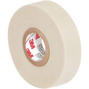 The 3M Glass Cloth Electrical Tape 69, sized at 1/2 x 66, offers a slightly textured beige surface and features red branding inside its cardboard core. Available in a single pack per case, this tape ensures precision for all applications.