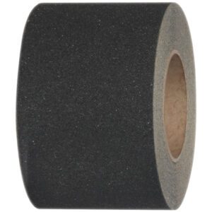The 4 x 60 Black Tape Logic® Anti-Slip Tape roll provides a textured surface for excellent traction on skateboards. Its inner cardboard tube guarantees quality and durability, ensuring safety in every glide.