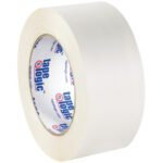 The 2 x 60 yds. (2 Pack) Tape Logic® Double Sided Film Tape stands upright with its brand printed on the inner core, set against a white background.