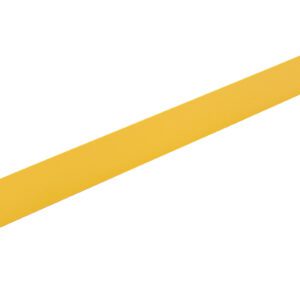 The Vestil Square Safety Handrail-Toeboard Only 55 X 4 is a long, flat yellow metal divider with small brackets on each end.