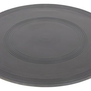 The Vestil Turntable, with a 30-inch diameter and just 0.8125 inches high, is a round flat black disc designed to integrate into any space while supporting up to 1K weight.