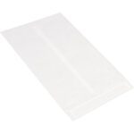 A 10 x 15 White Flat Tyvek® Envelope lies flat on a clean surface, showcasing its rectangular shape with a sealed bottom and open top, reflecting the simplicity found in every case of 100.