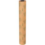 The MH-USA 36 x 100 yds. Heavy Duty VCI Paper Roll (1 Roll/Case), featuring a green pattern, is positioned upright against a white background, ideal for industrial or packaging purposes.