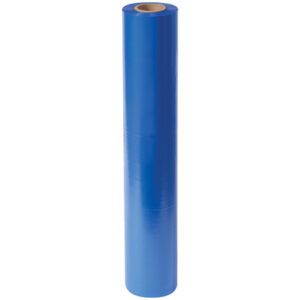 The MH-USA 36 x 500 - 4 Mil VCI Poly Sheeting is a large roll of smooth, tightly wound blue plastic film against a plain white background.