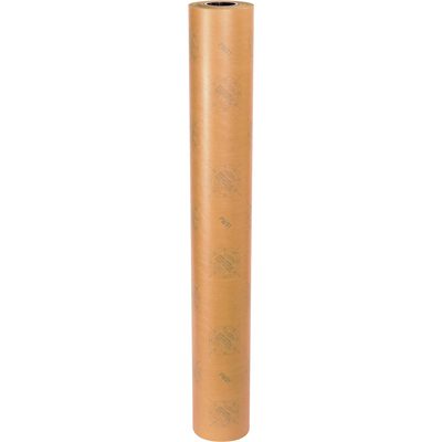 VCI48WAX.jpg An MH-USA 48 x 200 yds. VCI Paper roll, weighing 30 lb. and waxed for industrial use, stands upright on a white background.