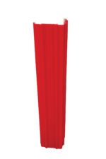 The Vestil Red Square Column Wrap 11 In showcases vertical grooves and stands elegantly against a plain white background.