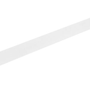 Image of a long, flat white metal bracket with mounting holes at each end, perfect for securing or stabilizing equipment. This resembles a Vestil Toeboard For Pipe Safety Railing 60 Inches and is ideal for industrial or construction use.