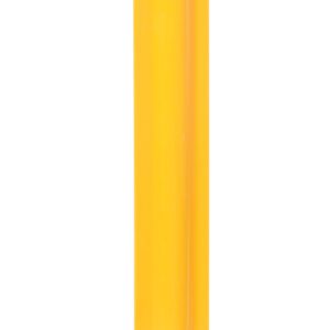 The Vestil Yellow Surface Flexible Stake 36 x 3.25 features a black circular metal base, ideal for ensuring traffic and pedestrian safety through visibility and stability.