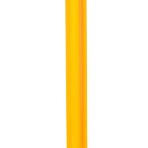 A tall, slim orange post with a cylindrical shape, similar to the Vestil Yellow Surface Flexible Stakes 48 X 3.25, is mounted on a slightly wider round black base with a shiny finish.