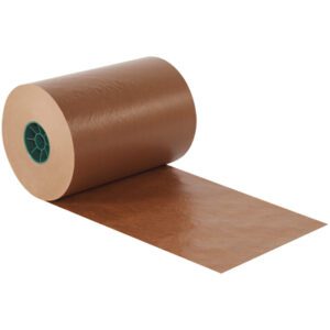 A large roll of MH-USA 18 Waxed Paper with a green inner core, partially unrolled on a white background.