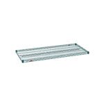 Standing out against a plain white background, the Metro Super Erecta 2454NK3 Industrial Wire Shelf in Metroseal Green Epoxy features a grid pattern on its 24 x 54 rectangular structure.