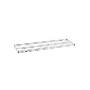The Metro Super Erecta 1854NC Industrial Wire Shelf, Chrome, 18 x 54, features a rectangular grid design with raised edges for stability, making it ideal for organization and storage.