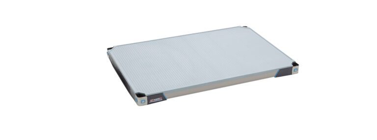 Rectangular electric vehicle battery pack with a silver top and black corners, lying flat on a white background. The design features subtle ridges and a sleek, modern appearance.