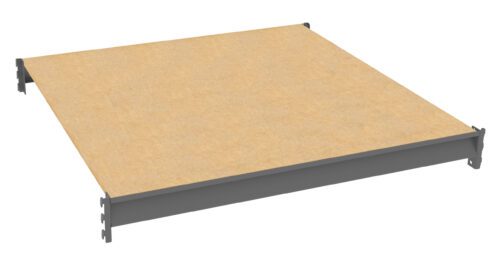A square, beige-colored flat panel with metal edges and notches on corners. The panel appears to be a structural or construction component, possibly used for flooring or decking. The background is plain white.