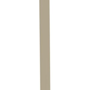 A tall, thin, vertical beige rectangle with sharp edges against a plain white background.