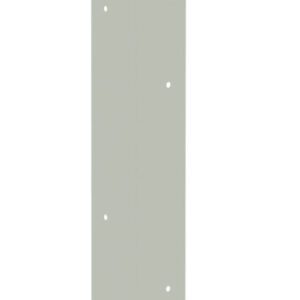 A tall, rectangular metal beam with a light grayish color. It has small evenly spaced holes along its length. The background is plain white.