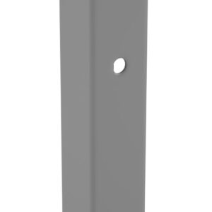 A tall, gray metal bracket with four evenly spaced holes on one side. The bracket is L-shaped, designed for structural support or mounting purposes. It is shown against a plain white background.