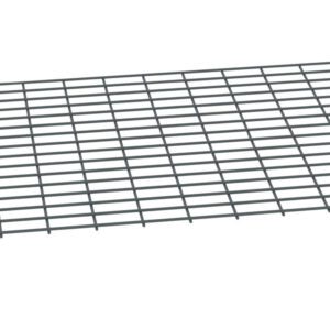 A rectangular metal grid with evenly spaced horizontal and vertical lines, forming small square openings across the surface. The grid is positioned at a slight angle, giving a three-dimensional perspective.