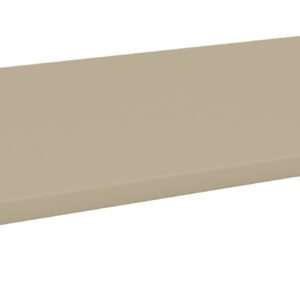 Rectangular beige tabletop with smooth, flat surface and clean, sharp edges, viewed at a slight angle.