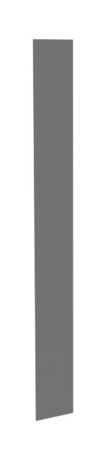 A tall, rectangular gray vertical banner on a plain white background.