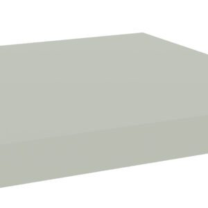 A 3D representation of a light gray, rectangular tabletop with beveled edges, set against a plain white background. The surface appears smooth and flat, viewed from an angle that shows the thickness of the tabletop.