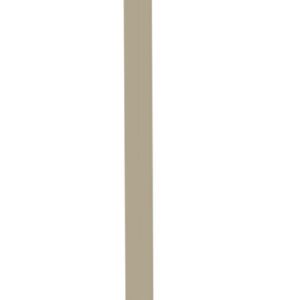 A tall, thin, vertical beige pole against a plain white background.