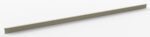 A long, flat, light gray metal bar with small round indentations evenly spaced along its length is shown on a white background.