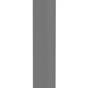 A tall, rectangular, dark gray post is set against a plain white background.