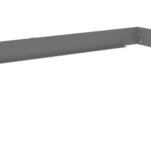 A gray metal frame with three sides forming a U-shape, possibly a bracket or support structure. The surface is smooth with small holes for mounting or assembly on each side.