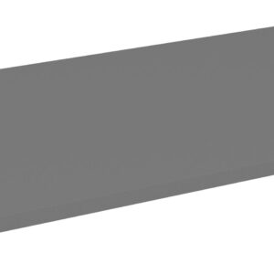 A flat, rectangular gray metal panel is shown against a white background. The panel has small holes at each corner, suggesting it is for mounting purposes. The surface appears smooth and uniform.