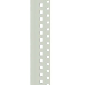 A long, vertical, beige ruler with small, evenly spaced white markings along its length, set against a white background.