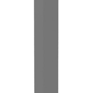 A tall, slender, gray rectangular prism standing vertically against a white background.