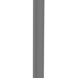 A long, thin metal bracket with rectangular cutouts along its length, set vertically against a white background.