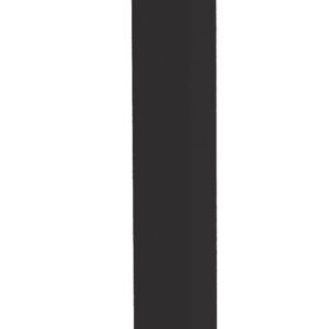 Tall, slender, black rectangular prism set against a white background.