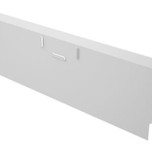 A plain, rectangular white panel with small protruding tabs and a slight angle, standing upright against a white background.
