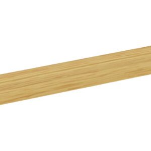 Wooden plank on a white background, showing a flat, elongated rectangular shape with a light wood grain texture.