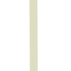 A long, vertical, light green stick-like object on a white background.
