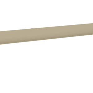 A beige L-shaped metallic bracket with a flat base and vertical sides, designed for structural support or mounting purposes. The bracket has a smooth surface and pre-drilled holes for easy installation.