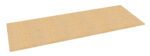 A rectangular sheet of plywood with a smooth, light brown surface, positioned at an angle on a white background.