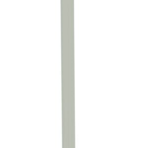 A single, tall, and thin rectangular beige pole standing upright against a plain white background.