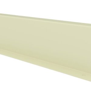 A beige metal bracket with an L-shaped profile, featuring two flat surfaces connected at a right angle. The bracket has holes for mounting, with one surface longer than the other, creating a shelf-like appearance.