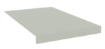 A rectangular, gray, flat surface depicted against a plain white background. The image shows the top and two sides of the shape, angled to display depth and dimension.