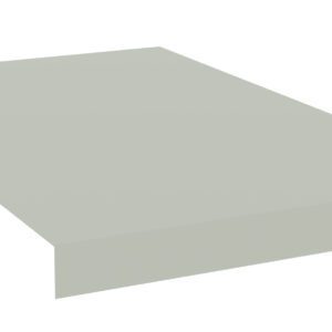 A rectangular, gray, flat surface depicted against a plain white background. The image shows the top and two sides of the shape, angled to display depth and dimension.