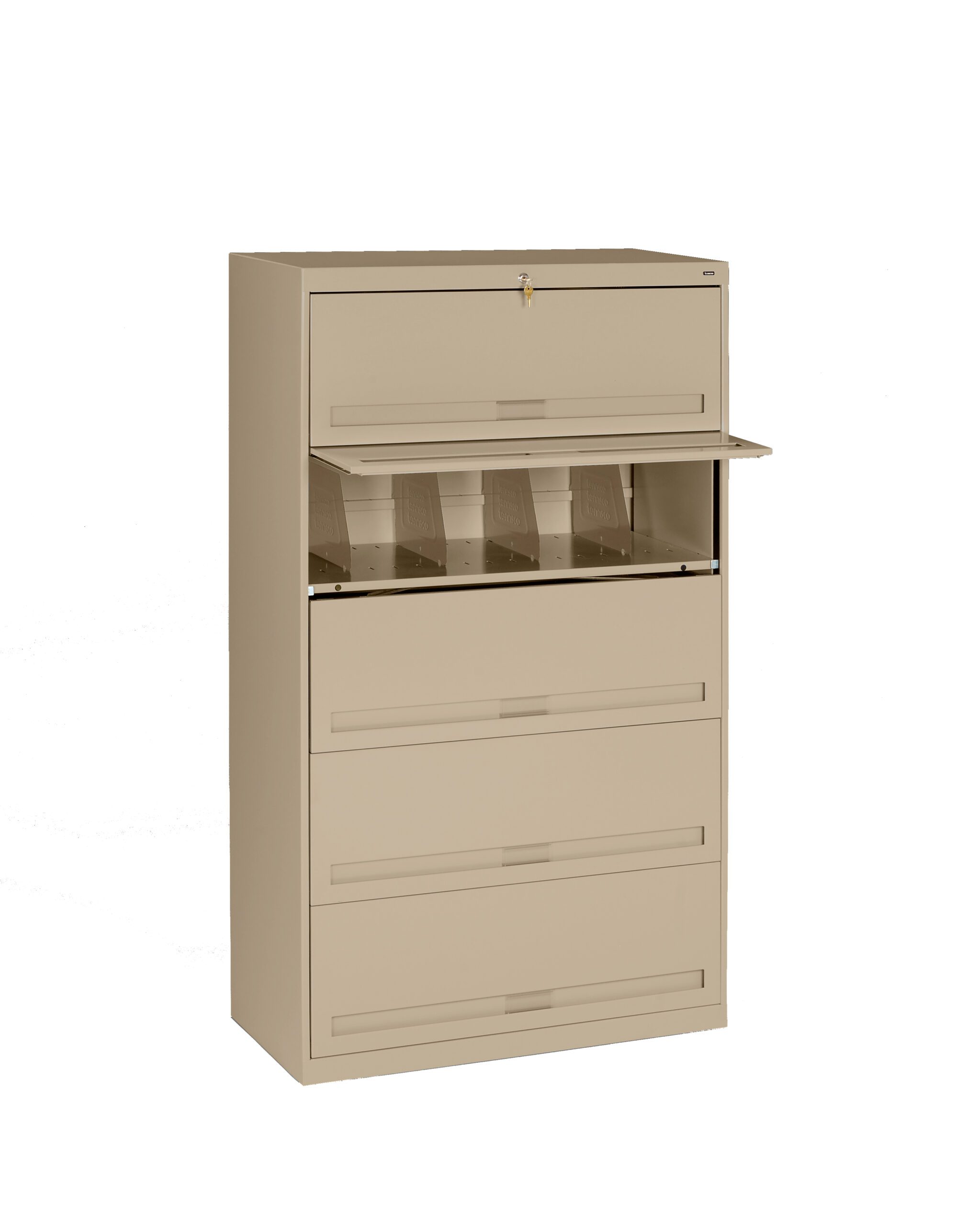 Tennsco FiveShelf Fixed Shelf Lateral File Open Style, Sand MH USA