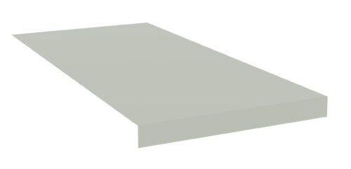 A 3D rendering of a rectangular, flat, light gray slab on a white background is shown, positioned at a slight angle to display depth and dimension.