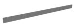 A long, flat, grey metal beam with small holes evenly spaced along its length. The beam has slightly angled edges on both ends. The perspective shows the beam at a slight diagonal, enhancing its length.
